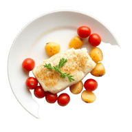 Baked cod & potatoes