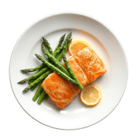 Baked salmon & asparagus