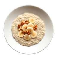 Banana walnut porridge