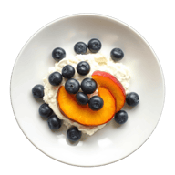 Cottage cheese fruit bowl