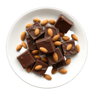 Dark chocolate almonds