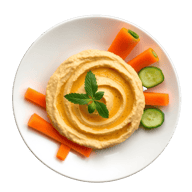 Hummus with veggie sticks