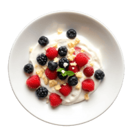 Yogurt Bowl with Amaretti and Berries