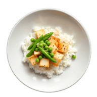 Tofu and Edamame Rice Bowl