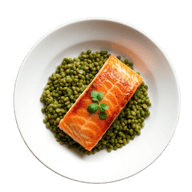 Lentilles Vertes au Saumon