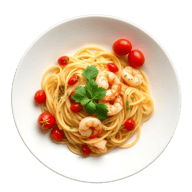 Garlic shrimp pasta