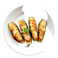 Turkey stuffed zucchini