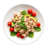 Tuna avocado salad bowl
