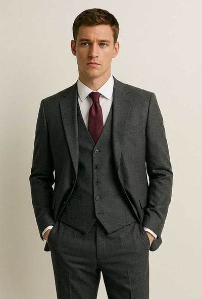 Charcoal Three Piece