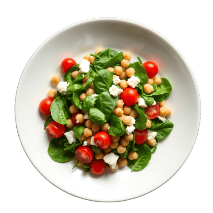 Spinach chickpea salad