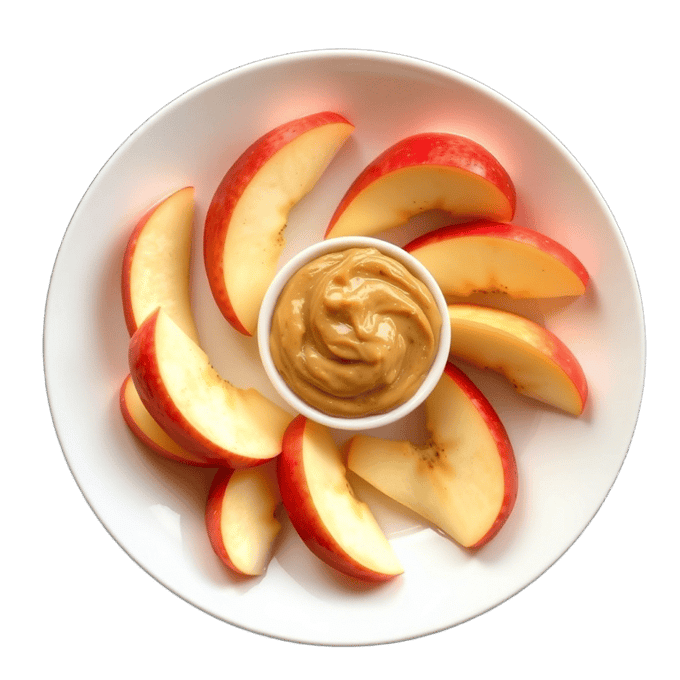 Apple with peanut butter