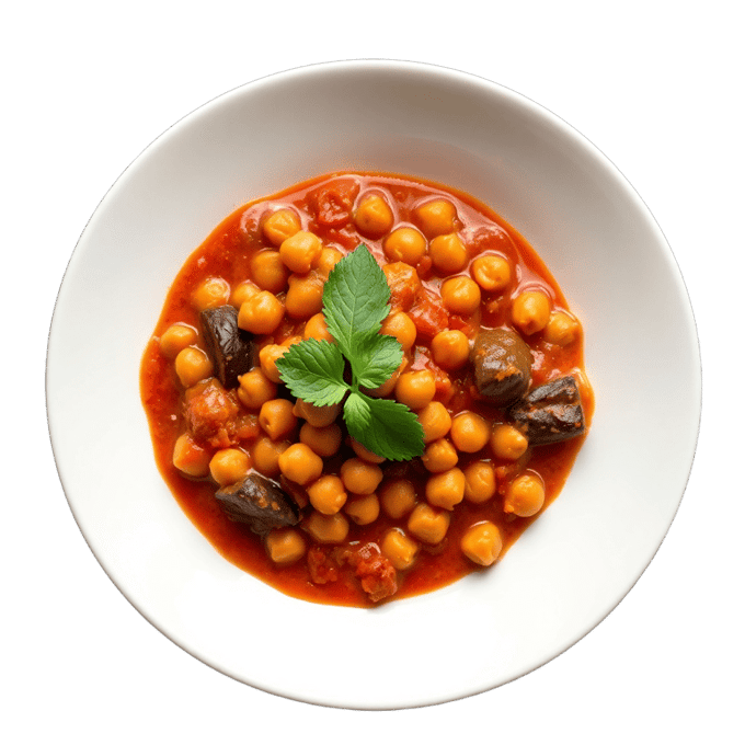 Chickpea eggplant curry