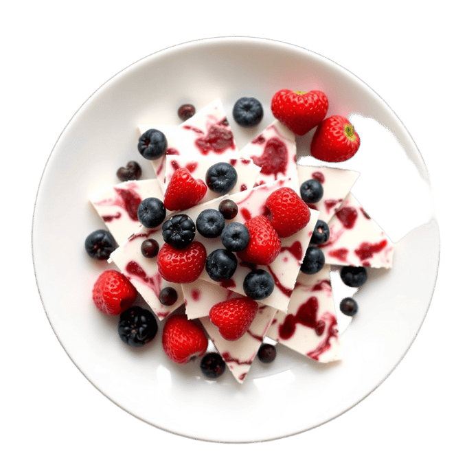 Frozen yogurt bark