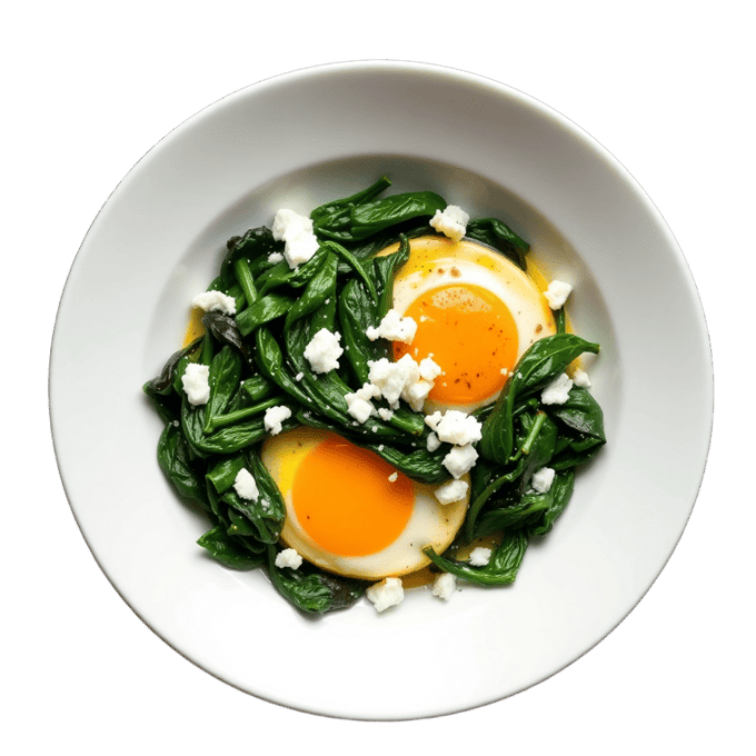 Baked Eggs with Feta and Spinach