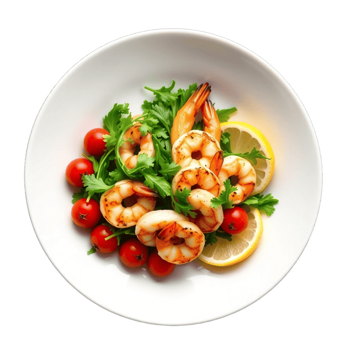 Grilled Shrimp and Arugula Bowl