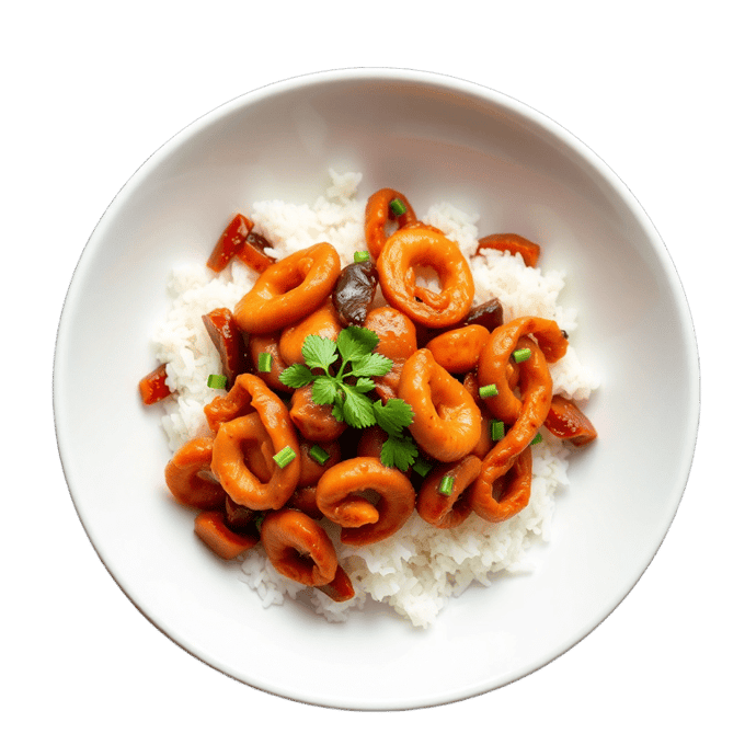 Spicy Squid Rice Bowl (Ojingeo Deopbap)