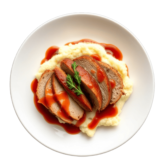 Turkey Meatloaf with Mashed Cauliflower