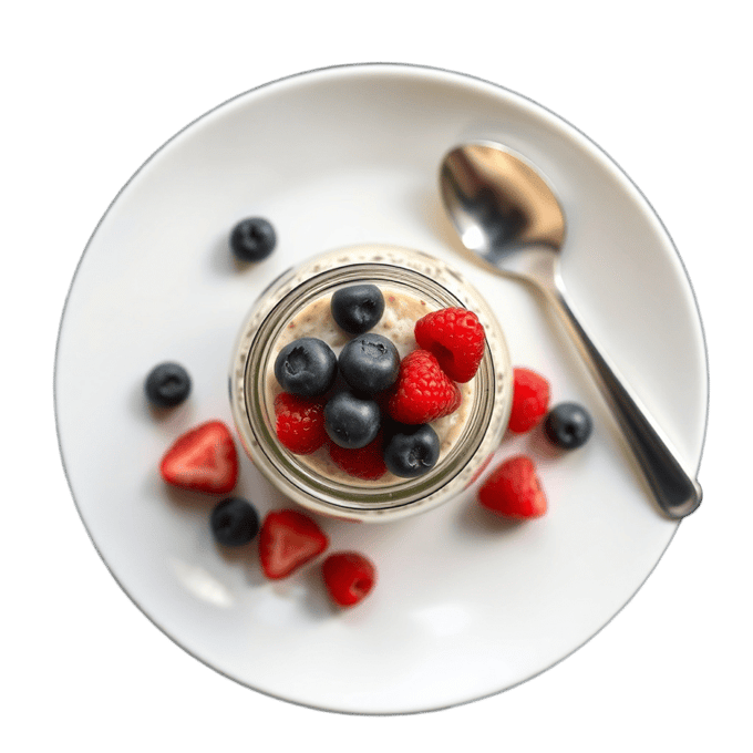 Berry overnight oats