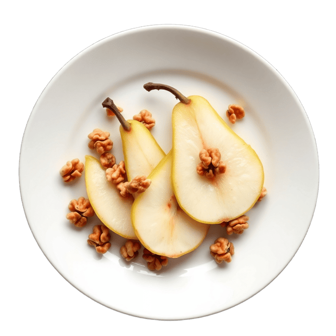 Pear with walnuts