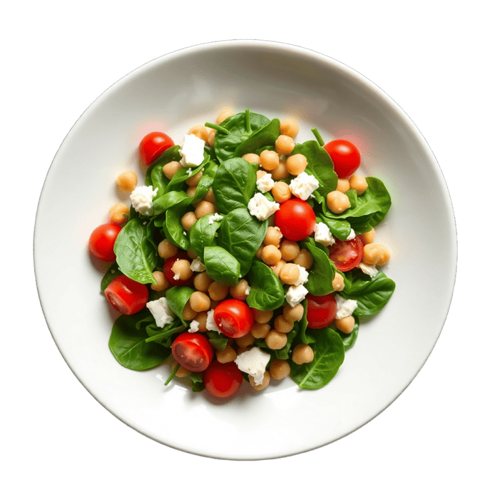 Spinach chickpea salad