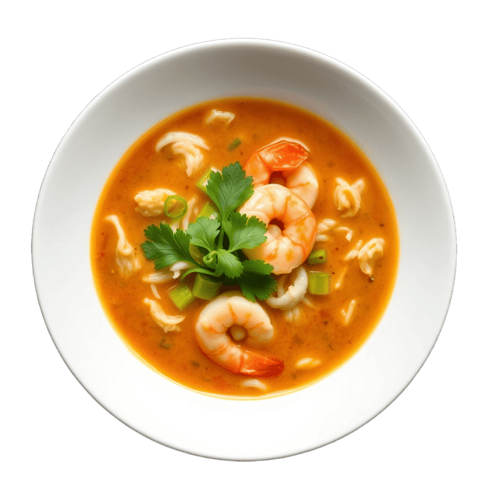 Khao Tom Boiled Rice Soup with Shrimp