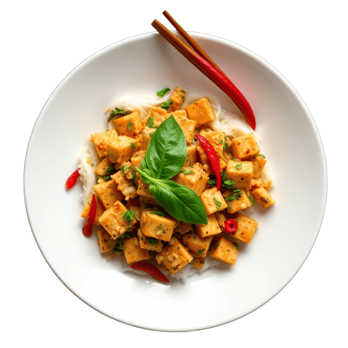 Thai Basil Tofu Scramble
