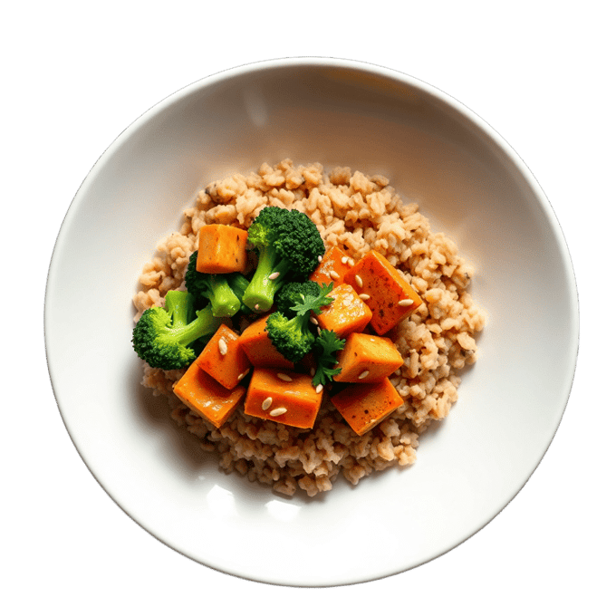 Spicy peanut tofu bowl