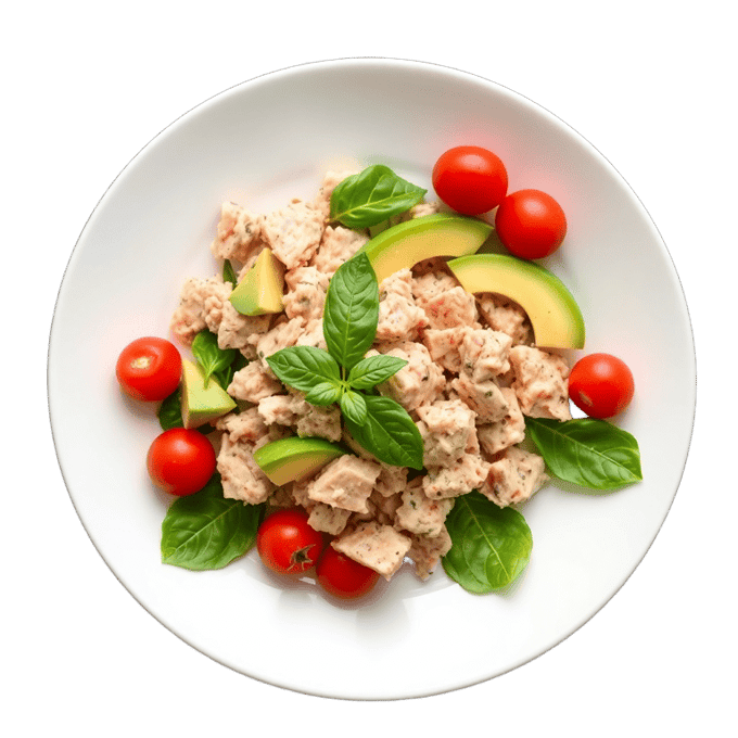 Tuna avocado salad bowl