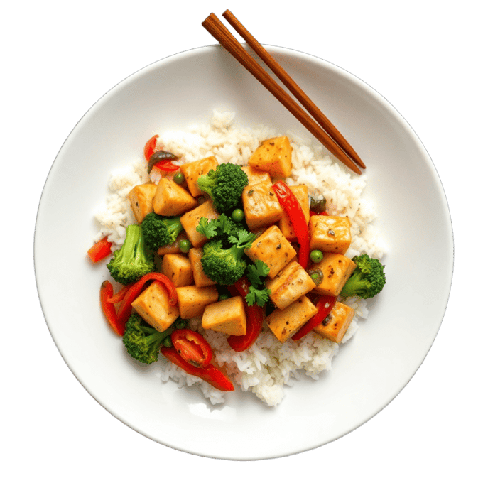 Tofu vegetable stir-fry