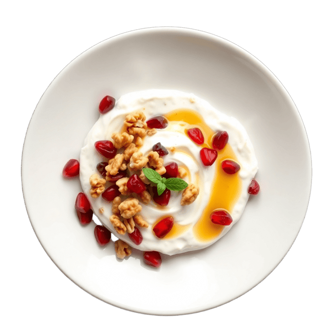 Yogur con Miel, Nueces y Granada